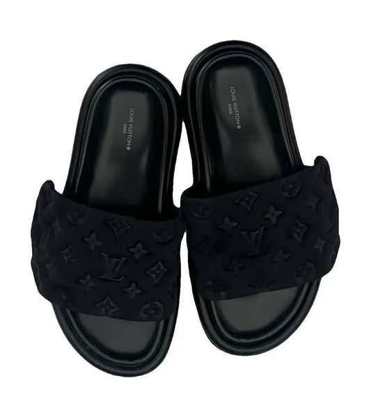 TPK LV Puffy Monogram Slides